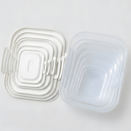 Plastic Food Container - 6 Pcs